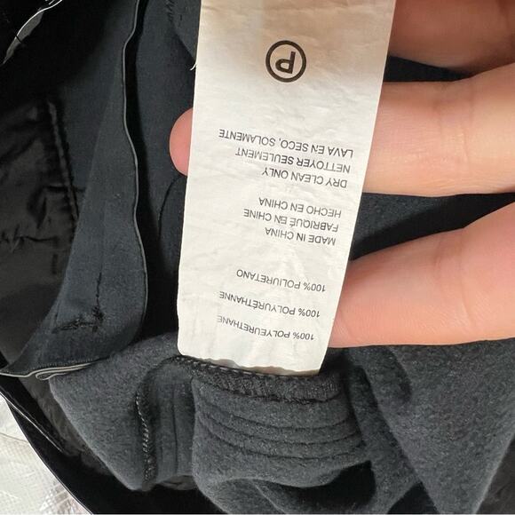 Peter Som black faux leather high rise pants 14 FLAWED - Picture 10 of 11